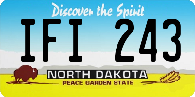 ND license plate IFI243
