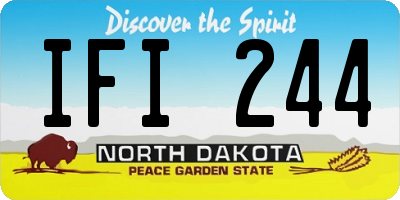 ND license plate IFI244