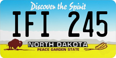 ND license plate IFI245