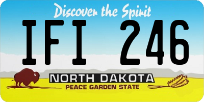 ND license plate IFI246