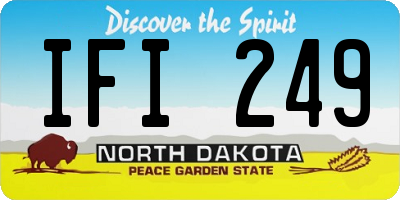 ND license plate IFI249
