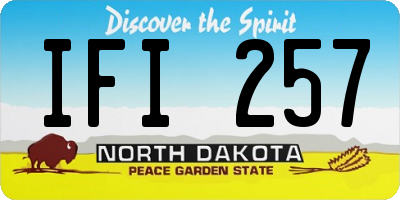 ND license plate IFI257