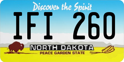 ND license plate IFI260