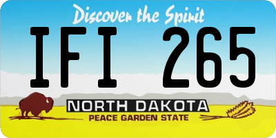 ND license plate IFI265