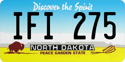 ND license plate IFI275