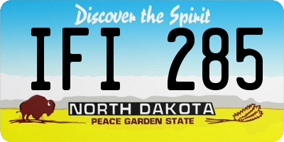 ND license plate IFI285