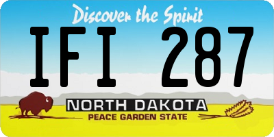 ND license plate IFI287
