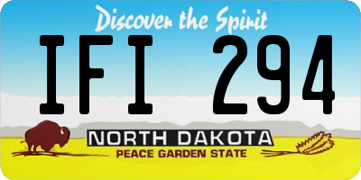 ND license plate IFI294