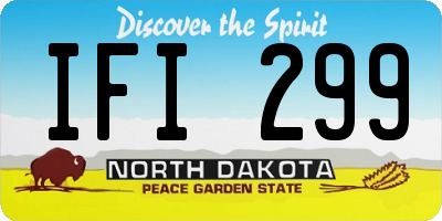 ND license plate IFI299