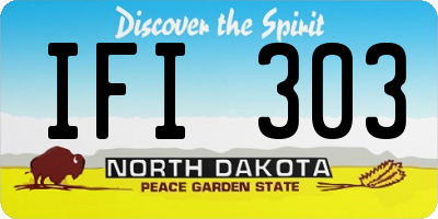 ND license plate IFI303