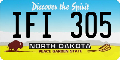ND license plate IFI305
