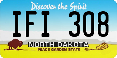 ND license plate IFI308