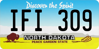ND license plate IFI309