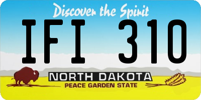 ND license plate IFI310