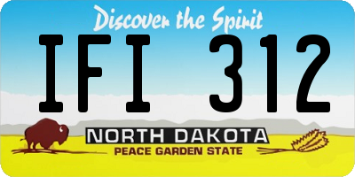 ND license plate IFI312
