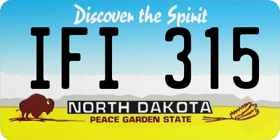 ND license plate IFI315