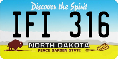 ND license plate IFI316