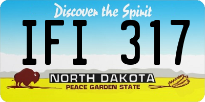 ND license plate IFI317