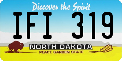 ND license plate IFI319