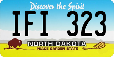 ND license plate IFI323