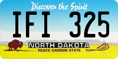 ND license plate IFI325