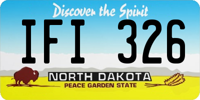 ND license plate IFI326