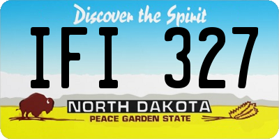 ND license plate IFI327