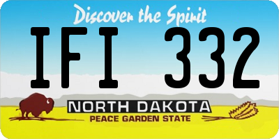 ND license plate IFI332