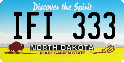 ND license plate IFI333