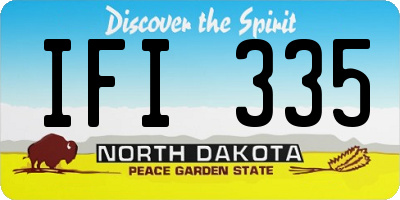 ND license plate IFI335