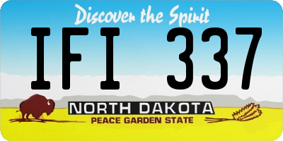 ND license plate IFI337