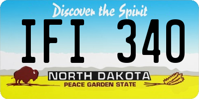 ND license plate IFI340