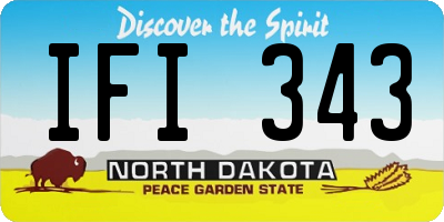 ND license plate IFI343