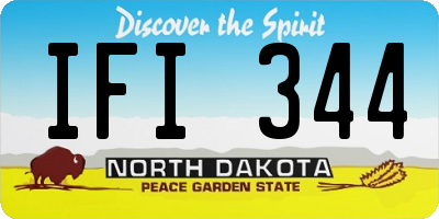 ND license plate IFI344
