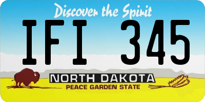 ND license plate IFI345