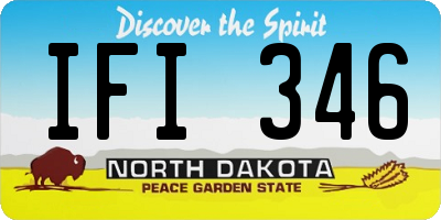ND license plate IFI346