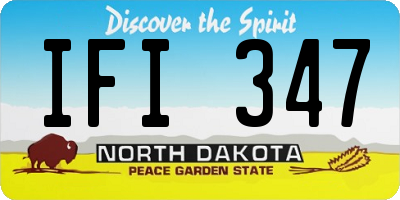 ND license plate IFI347