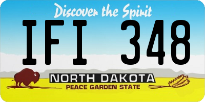 ND license plate IFI348
