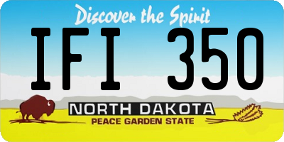 ND license plate IFI350