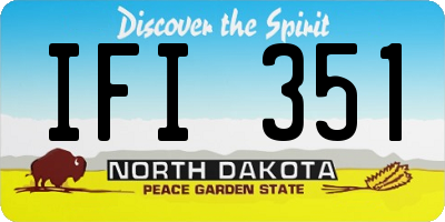 ND license plate IFI351
