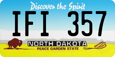 ND license plate IFI357