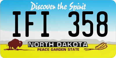 ND license plate IFI358