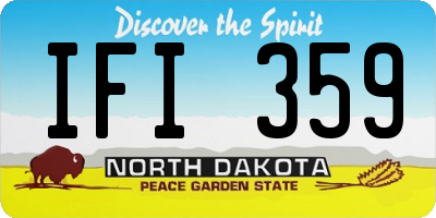 ND license plate IFI359