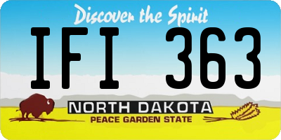 ND license plate IFI363