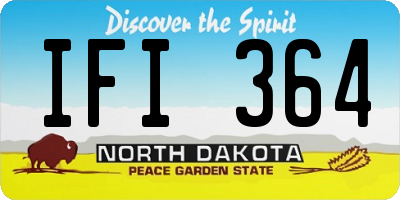 ND license plate IFI364