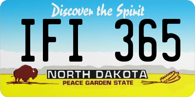 ND license plate IFI365