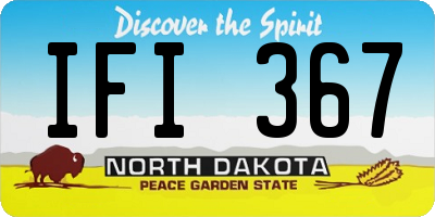 ND license plate IFI367