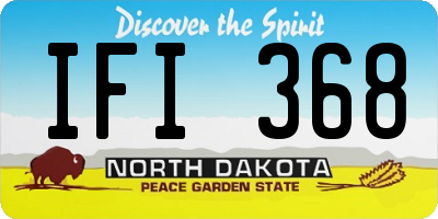 ND license plate IFI368