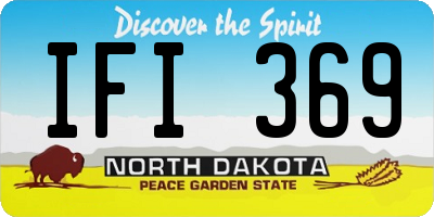 ND license plate IFI369