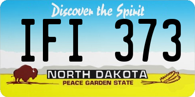 ND license plate IFI373